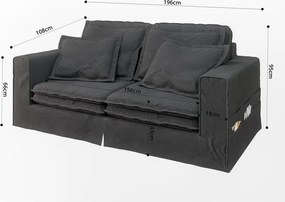 Divano color antracite 196 cm Nora – Ropez