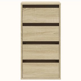 Cassettiera angolare rovere sonoma 40x41x76cm legno multistrato