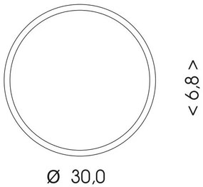 Ecolite WMAT300/HF-15W/CR - Plafoniera LED con sensore LED/15W/230V nero