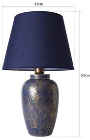 Lampada da tavolo RAMZES 1xE27/40W/230V blu