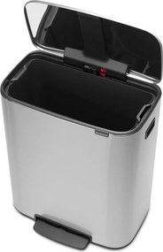 Bidone in acciaio da 60 l in argento opaco Bo - Brabantia