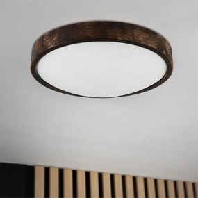Brilagi - Plafoniera LED CARVALHO SLIM SMOKEY LED/36W/230V rovere Ø 37,5 cm