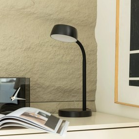 Lindby Tijan Lampada da tavolo LED, nero, braccio flessibile