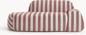 Divano a righe 2 posti con chaise longue Wolke