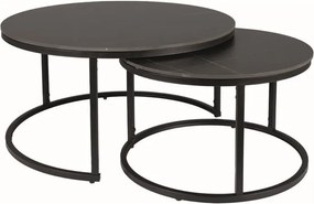 Set di Tavolini da caffè Ferrante D in nero