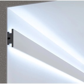 Cornice Pitturabile per Illuminazione Bidirezionale per Strisce LED - 1,15m Selezionare la lunghezza 1,15 Metri