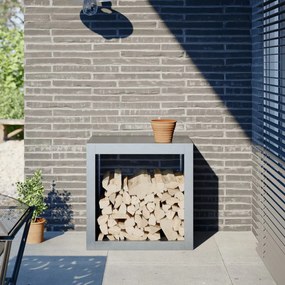 Rastrelliera Per Legna 60x40x60 Cm İn Acciaio Zincato /