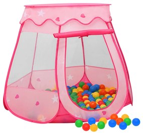 Tenda Da Gioco Per Bambini Rosa Con 250 Palline 102x102x82 Cm /