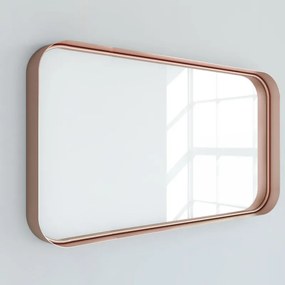Specchio Kende rettangolare in alluminio oro e rosa 120 x 75 cm