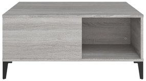 Tavolino salotto grigio sonoma 80x80x36,5 cm legno multistrato