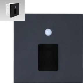 Emithor 70424 - Lampada LED per scale con sensore VIX LED/1W/230V 4000K nero