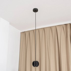 HELAM Lampada a sospensione GAMBIT, nera, Ø 10 cm, metallo, GU10