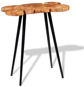 Tavolo a tronco legno massello di acacia 90x60x110 cm