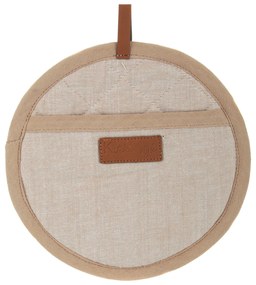 Presina tonda 20 cm beige in cotone