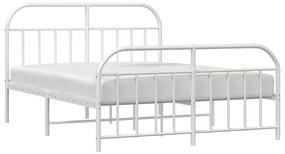 Giroletto con testiera e pediera metallo bianco 183x213 cm