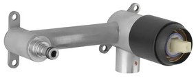 Miscelatore lavabo a muro nero opaco senza leva in acciaio inox Gemini