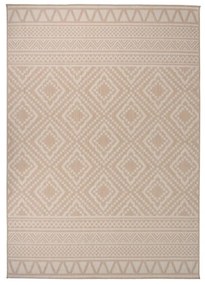 Tappeto Da Esterni A Tessitura Piatta 140x200cm Strisce Marroni /