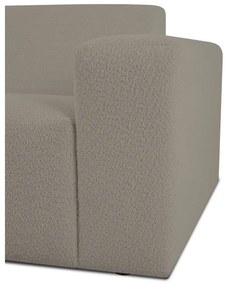 Divano angolare marrone chiaro in tessuto bouclé (angolo sinistro) Roxy - Scandic