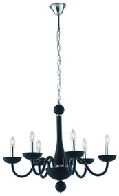 Lampadario Alfiere Elegance Colore Nero 40W