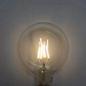 Set di 5 Lampadina LED E27 a filamento spirale dimmerabile a 3 livelli G125 4W 450lm 3000K