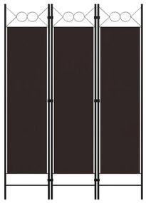Paravento A 3 Pannelli Marrone 120x180 Cm /