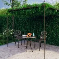 Pergolato da Giardino Marrone Anticato 4x3x2,5 m in Ferro 313998