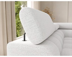 Divano angolare color crema allungabile (con penisola a sinistra/a U) con rivestimento in bouclé Feraria – ELTAP