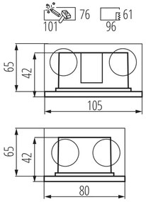 Kanlux 33690 - LED Lampada da incasso GLASI LED/3W/230V 3000K IP44 bianco