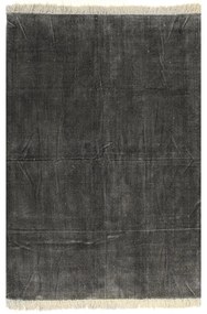 Tappeto Kilim in Cotone 120x180 cm Antracite
