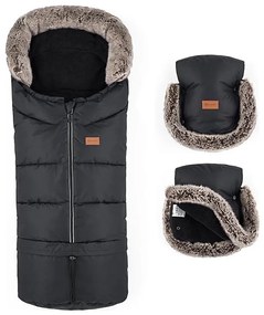 PETITE&MARS - Set sacco 4in1 ARCTIC + manopole passeggino Forever Black