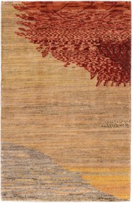 Gabbeh Tappeto persiano 140 x 90 Giallo (Iran) Annodato A Mano