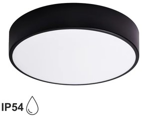 Brilagi - Plafoniera da bagno CLARE 3xE27/24W/230V diametro 40 cm nero IP54