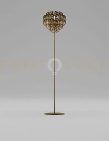 Giogali lampada da terra cristallo bronzo e bronzo opaco 1 luce att...