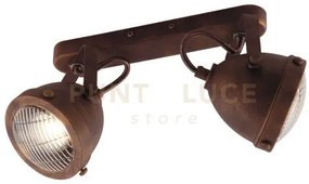 Applique a parete habana ruggine 2 luci attacco gu10 35,8x22x16,3cm...