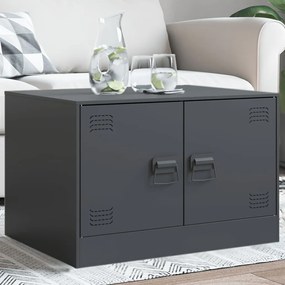 Tavolino Da Salotto Antracite 67x50x44 Cm İn Acciaio /