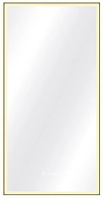 Specchio con illuminazione integrata bagno rettangolare SENSEA L 45 x H 90 x P 3.85 cm nero