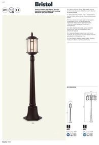 Redo 9956 - Lampadario da esterno a sospensione con catena BRISTOL 1xE327/42W230V IP23