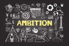 Carta da parati – Lavagna motivazionale - Ambition