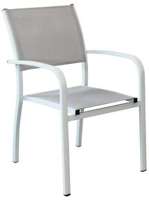 TORRES - poltrona con struttura in alluminio verniciato bianco, antracite, taupe o tortora