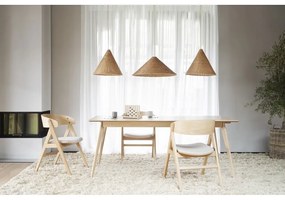 Tavolo da pranzo pieghevole con piano in legno di frassino 190x90 cm Yumi - Rowico