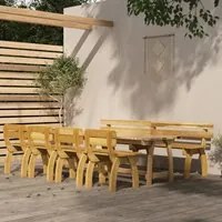 Set da Pranzo da Giardino 6 pz in Legno di Pino Impregnato cod mxl 40226