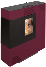 Stufa a pellet Euro Alpi MONVISO CANALIZZATA 4 USCITE 7,25 kW Colore Bordeaux