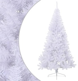 Albero Di Natale Artificiale Metà Con Supporto Bianco 240cm Pvc /