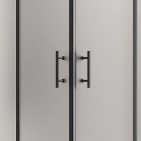 Box doccia 90x100 colore nero vetro opaco | KF1000B - KAMALU