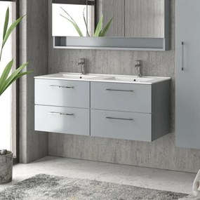 Mobile bagno da 120cm con doppio lavabo e 4 cassetti EL-120L - KAMALU