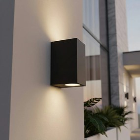 Applique Rettangolare Bidirezionale IP65 - GU10 Nero