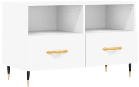 Mobile porta tv bianco 80x36x50 cm in legno multistrato