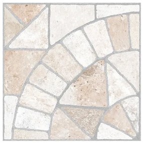 Pavimento grès porcellanato da esterno 34 x 34 cm Ceramiche San Nicola Ventaglio Pavé Gubbio Light