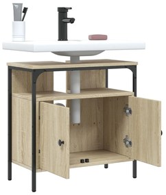 Mobile lavabo bagno rovere sonoma 60x30x60 cm legno multistrato