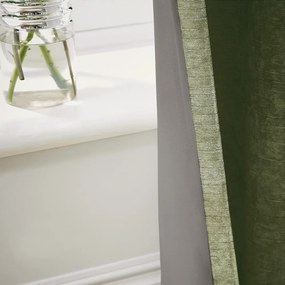 Tende in set termoisolanti color kaki in ciniglia 2 pz 168x229 cm Selene Luxury Chenille – Hyperion